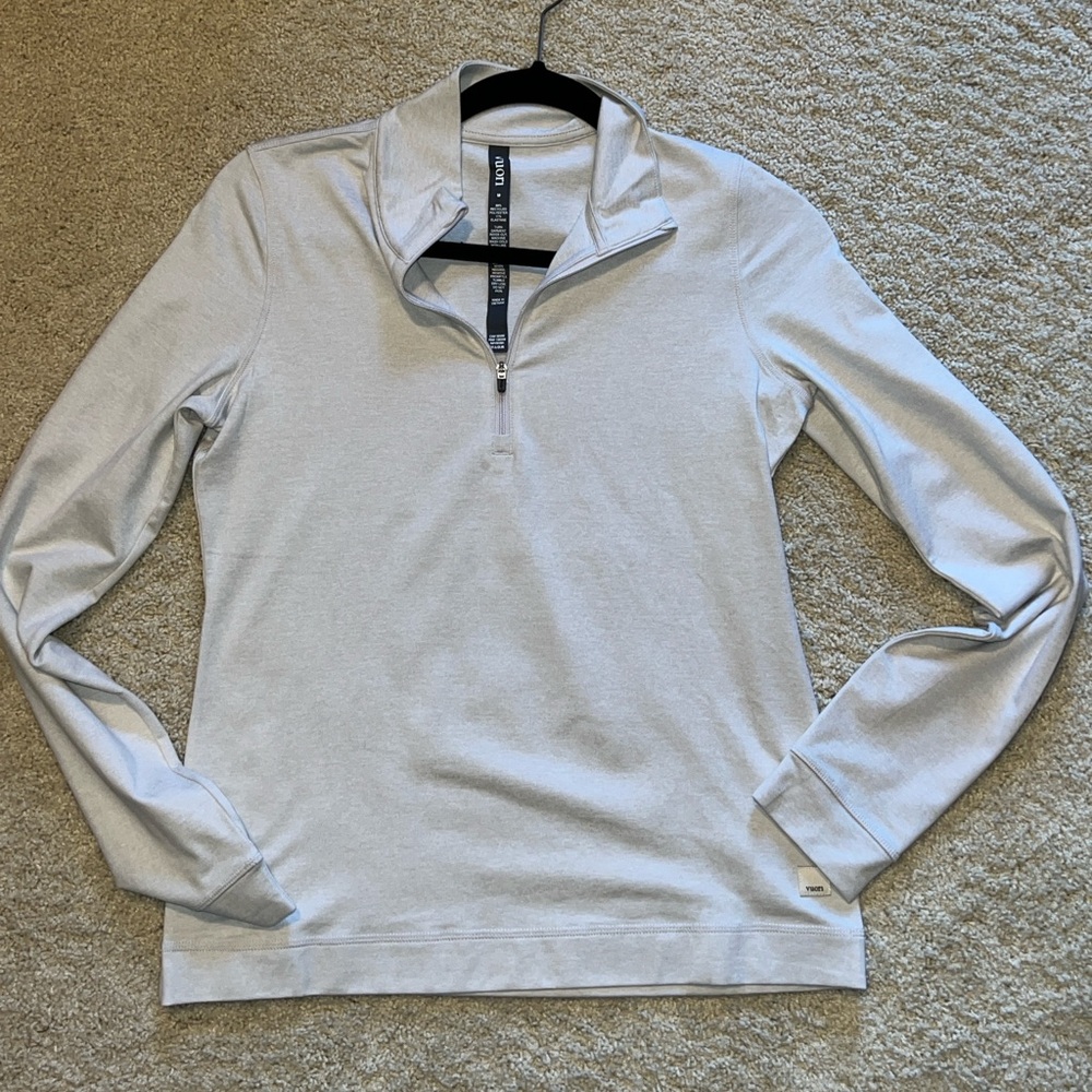 Vuori Heather Gray Quarter-Zip Pullover